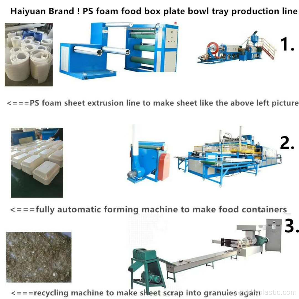 PS Foam Food Containers Sheet Extrusion Machine