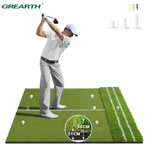 Estera de golf 2 en 1 con base EVA antideslizante