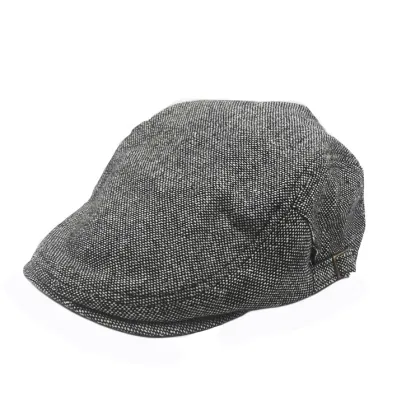 Vintage Washed Cotton Plaid Cabbie Gatsby Newsboy Cap