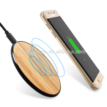 Shenzhen Manufacturer High quality Ultra Slim wooden wireless power bank qi wireless charger