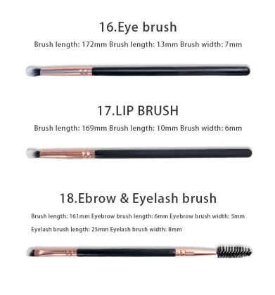 18 Pcs powder makeup brush Set holder korean morphe