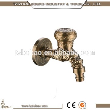 Modern retro style brass washing machine tap with delicate design and color
