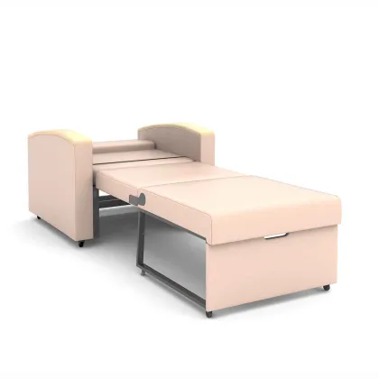 Healthcare Hospital Furniture: Patient Room Companion Sofa Bed