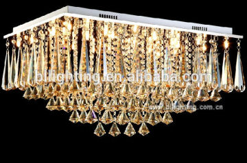 Big crystal modern suspended led ceiling lighting fixtures