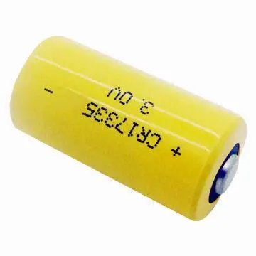 Li-MnO2 Cylindrical Battery, CR123A Size 3.0V/1,800mAh Used for Camera, Flashlight and Instruments