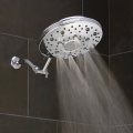 Wall fixed rubber-nozzle round top shower water rainfall