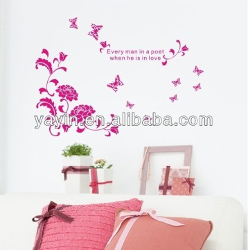 Romantic bedroom wall stickers