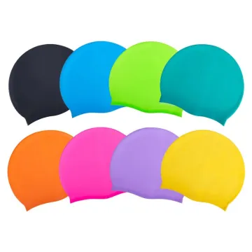 Colorful Waterproof Silicone Swimming Caps for Men and Women