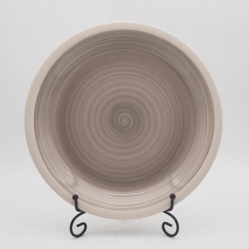 Última vajilla de cerámica de color de diseño para restaurante, set de cena de vajilla de cerámica marrón