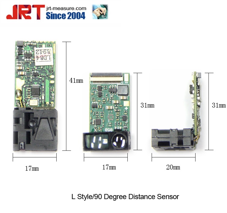 20m L Shape Little LiDAR Sensors RxD TxD Size