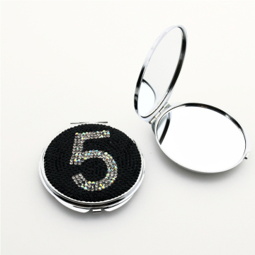 2020 Fashion Simple Diamond Sticking Metal Double Sided Mirror - New Products
