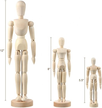 Moveable Wooden Mannequin with Stand for Home Decoration