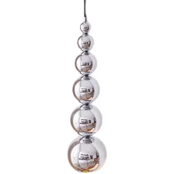 Contemporary Chinese Minimalist Gourd-Shaped Chrome Metal Hanging Pendant Lamps Inspired by Bauhaus Design with Warm Lighting