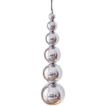 Contemporary Chinese Minimalist Gourd-Shaped Chrome Metal Hanging Pendant Lamps Inspired by Bauhaus Design with Warm Lighting