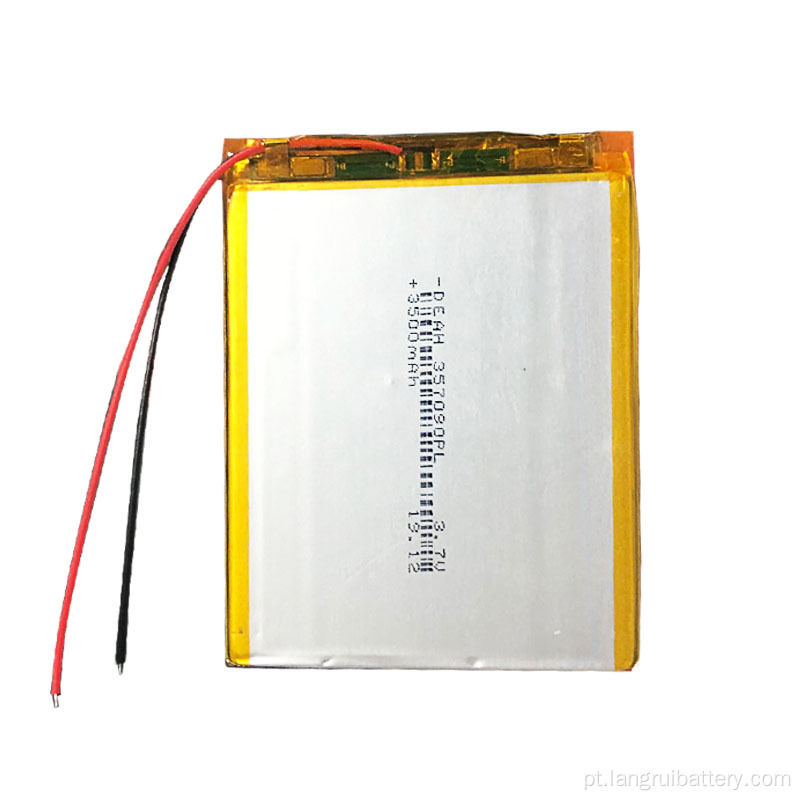 3500mAh 3.7V Bateria de polímero de li personalizado (357090)