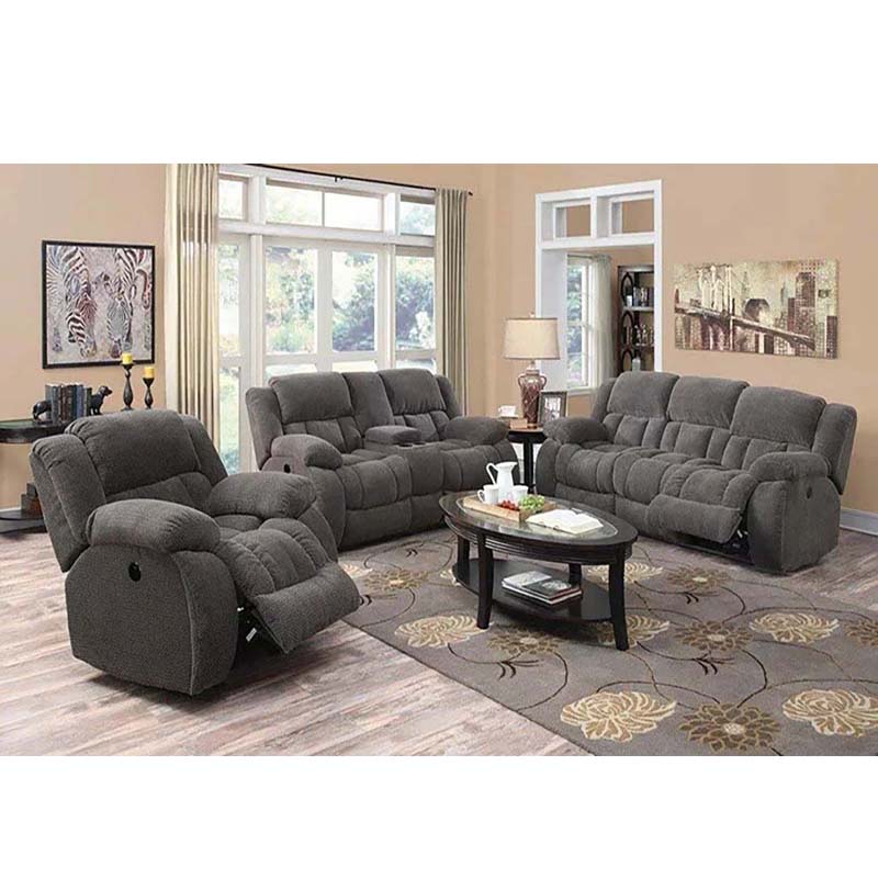 3 Seaters Fabric Reclining Sofa