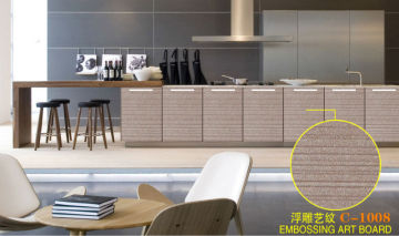 2014 brand-new high quality 4*8 embossing melamine board for kitchen cabinet