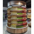 Double Sided Cylindrical Design Supermarket Shelves
