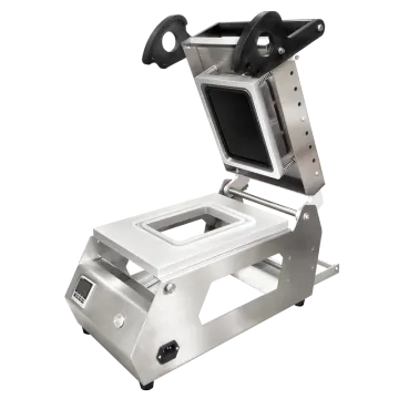 Semi-automatic disposable container sealing machine