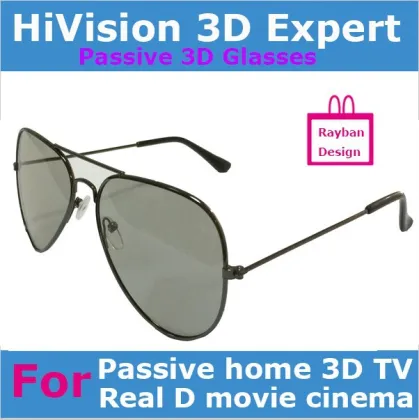 Metal frame Passive Real D or MasterImage 3D glasses