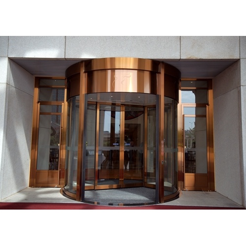 Two-wing Automatic Revolving Doors with Three Functions