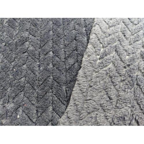 Flanelle à double côté 100% polyester avec tissu jacquard