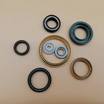 Hydraulic pump seal rotary V spring energized seal