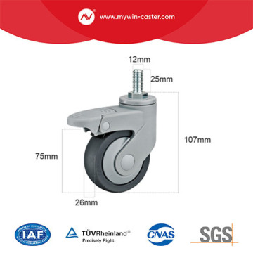 125 mm All Plastic Medical Fil Sole Swivel Ball Bounking Bounking With Brake