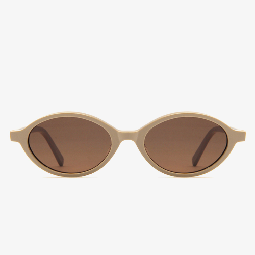 Vintage Slim Oval Solid Acetate Sunglasses ME2012