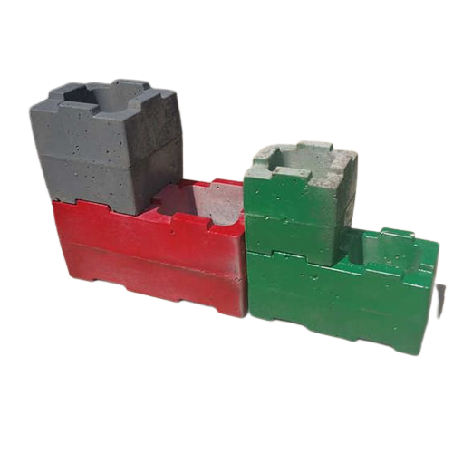 Interlock Rectangular Mold 3d Concrete Figure Mold: Silicone Plastic Hollow Interlock Brick Mold ...