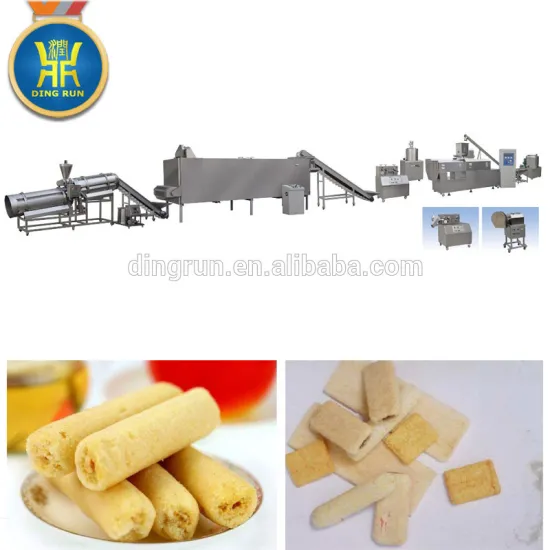 puffed snack food with chocolate filling processing machine