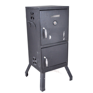 4 In 1 Multifunction Heavy Duty Wood Pellet Smoker Double Layer Square Vertical Charcoal BBQ Smoker Grill