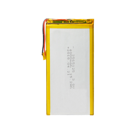 Batteria ai polimeri di litio di qualità superiore 3565125 da 3,8 V 4000 mAh