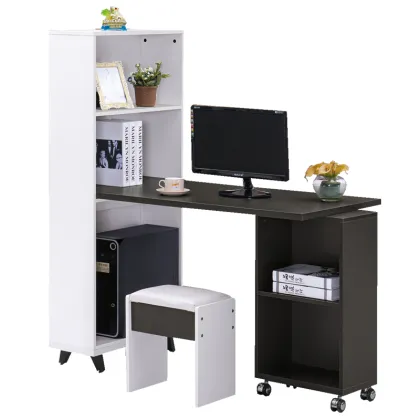 Wooden Home Computer Desk with Chair - Computer Corner Desk Table