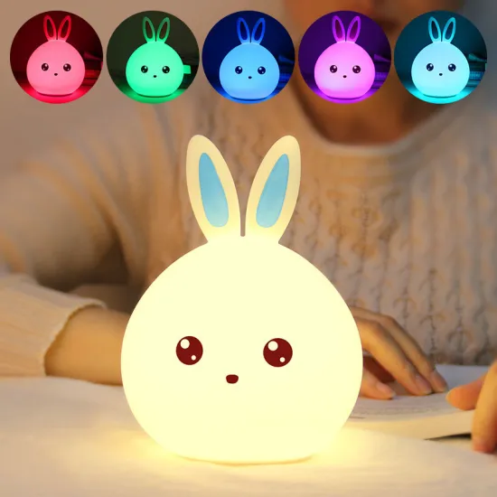 7 Color Night Light LED Patted Silicone Lovely Animal Small Night Light
