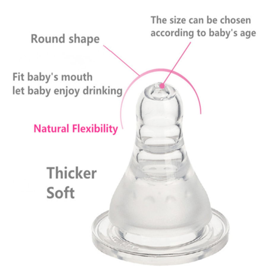 Imikutele mõeldud silikoonist valmistatud beebi piimanippel Standard
