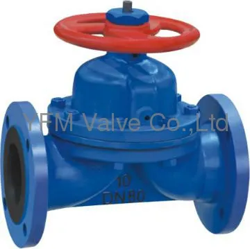 Manual Rubber lined Weir Diaphragm Valve