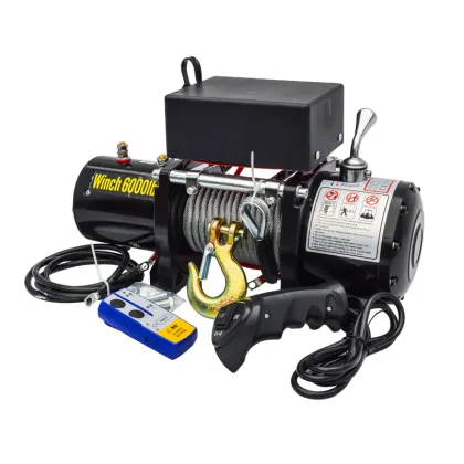 Electric Winch for Boats, Cars, Trucks, ATVs, and UTVs - 9500lbs Pull Capacity, 12V/24V/48V