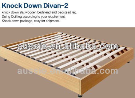 Wood Bed Frame with Know down divan