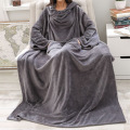 Home Textile Com capuz com capuz de flanela de TV com capuz com cobertor Sherpa