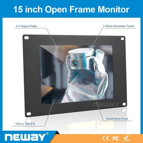 Open frame 15 inch touchscreen monitor cheap lcd monitor
