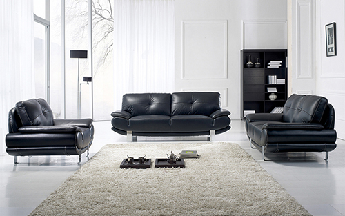 White Leather Sofa Set