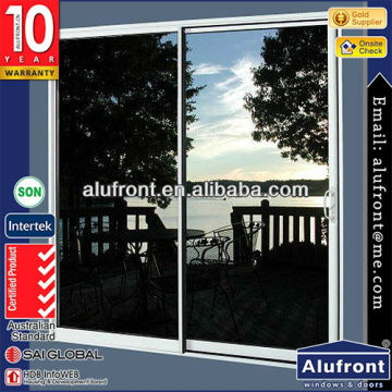 high quality aluminium sliding door with double glass panels for hotel