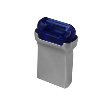 Portable Blue-Cap Metal USB Flash Drive