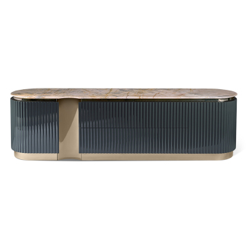Factory Direct Modern Luxury Marble Sideboard Gold Buffet Cabinet for Dining Room