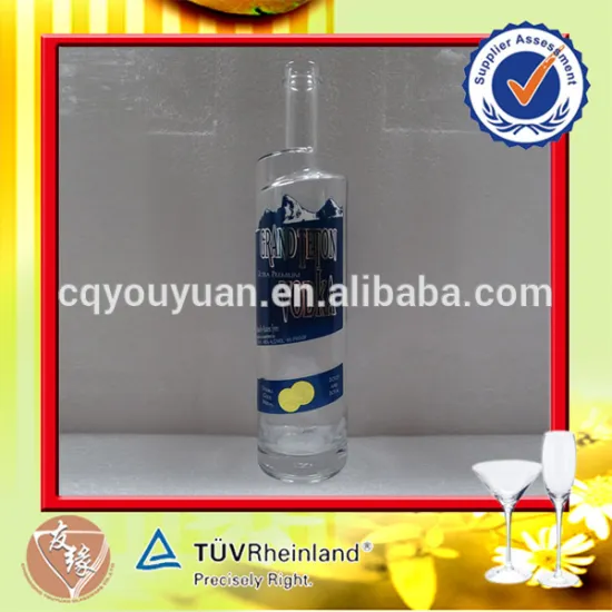 Round Decorative Spirit Bottles 750ML Vodka Bottle Glass Bongs