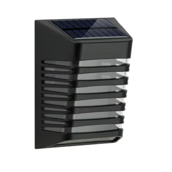 1W Solar Wall Light: Square LED Lamp IP54, 100LM, 3000K PC Wall Lamp - New 2024