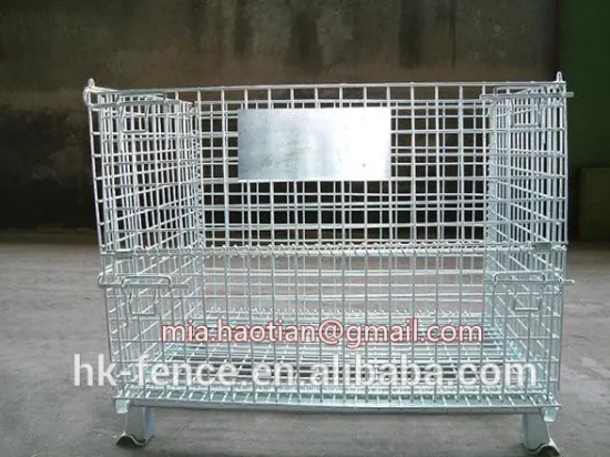 906 x 710 x 750mm industrial stackable storage wire mesh containers