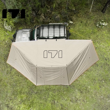 270 Degree Folding Storage Roooftop Awning for Glamping Tents in Townsville