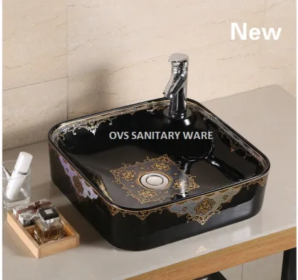 Ceramic black wash basin